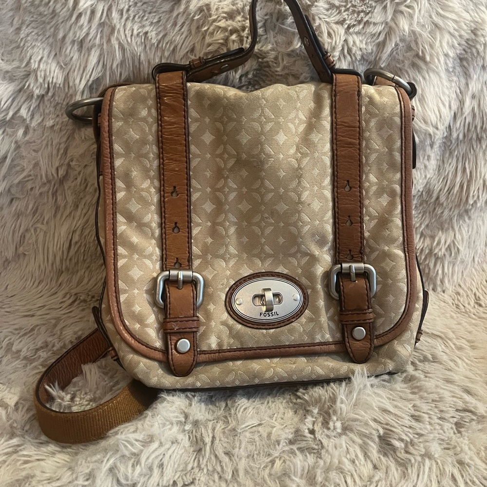 Fossil Tan and Brown Women's Bag